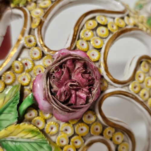 RARE SPODE FLOWERENCRUSTED POTPOURRI BOWL COVER C1830 - ADDITIONAL PHOTO 10