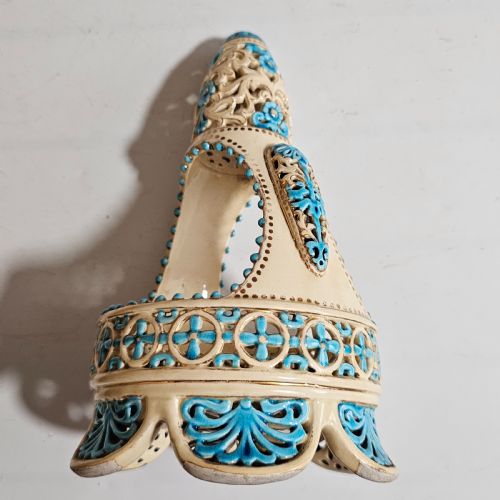 fig 2. A Rare Reticulated Hungarian Zsolnay Pecs Pottery Basket c1885-1887