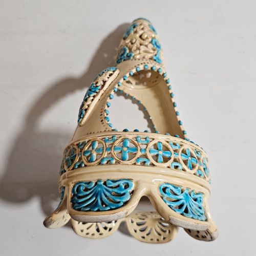 fig 3. A Rare Reticulated Hungarian Zsolnay Pecs Pottery Basket c1885-1887