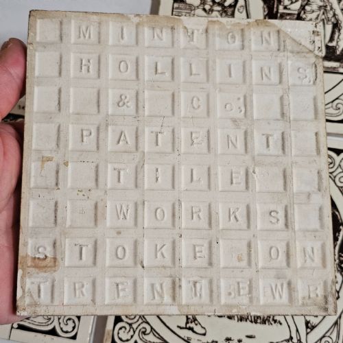 SET 4 X ANTIQUE MINTON HOLLINS CO NURSERY RHYME TILES - ADDITIONAL PHOTO 10
