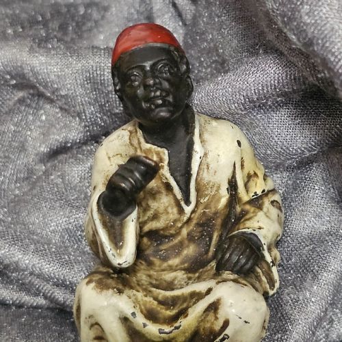 COLDPAINTED BRONZE FIGURINES ARABIAN SCHOLARS TEACHER TRIO STAMPED B FOR FRANZ BERGMAN - ADDITIONAL PHOTO 9