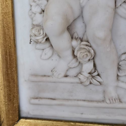 FABULOUS LARGE EARLY 20THC FRAMED ALABASTER RELIEF PANEL - ADDITIONAL PHOTO 8