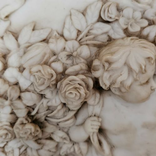 FABULOUS LARGE EARLY 20THC FRAMED ALABASTER RELIEF PANEL - ADDITIONAL PHOTO 9