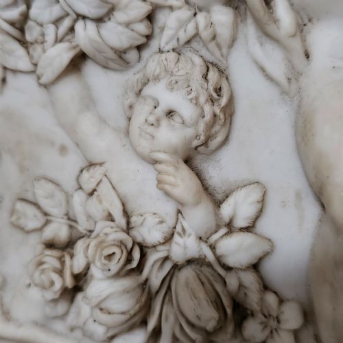 FABULOUS LARGE EARLY 20THC FRAMED ALABASTER RELIEF PANEL - ADDITIONAL PHOTO 11
