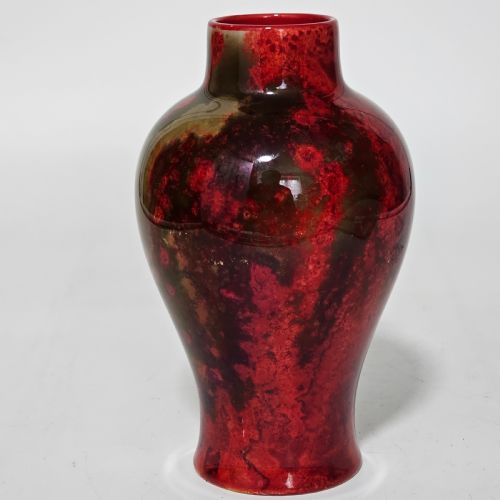 DELIGHTFUL ROYAL DOULTON ENGLAND FLAMBE WARE VASE SIGNED FM FRED MOORE - ADDITIONAL PHOTO 6