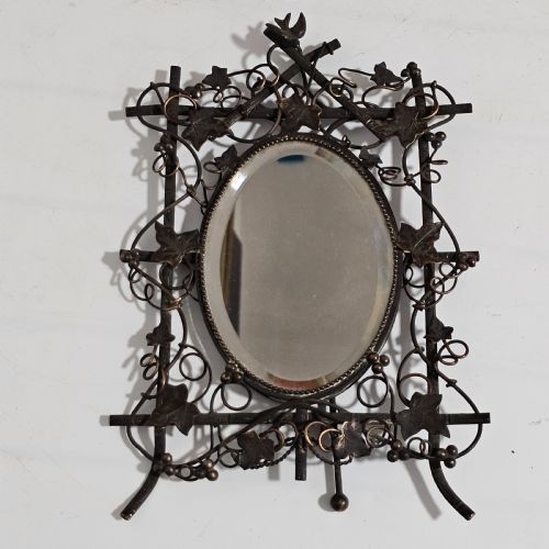 EXQUISITE ANTIQUE EASEL BACKED DRESSING TABLE MIRROR C1890 - ADDITIONAL PHOTO 2