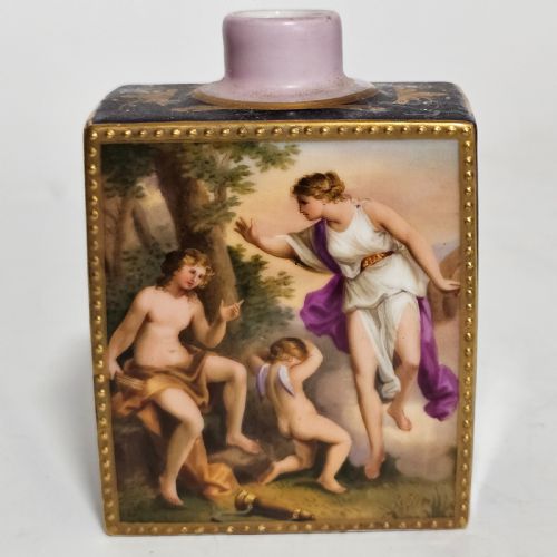 19THC EXQUISITELY PAINTED ROYAL VIENNA PORCELAIN BOTTLE SIGNED AHEER - ADDITIONAL PHOTO 6