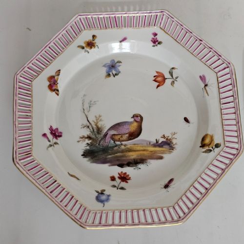 FOUR ANTIQUE KPM BERLIN PORCELAIN OCTAGONAL FRETTED PAINTED PLATES - ADDITIONAL PHOTO 10