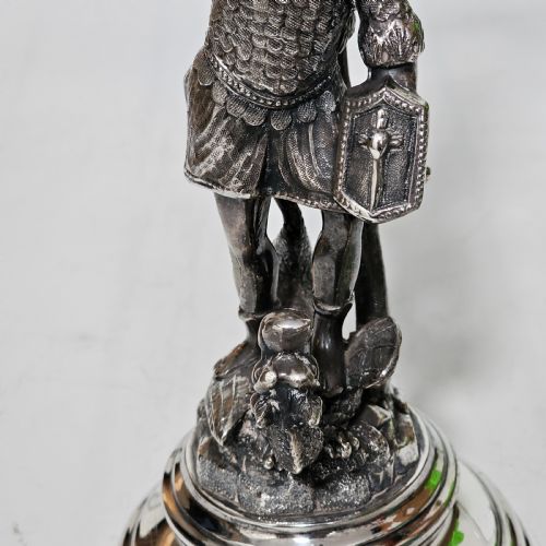 19THC ST GEORGE SLAYING THE DRAGON SP GLASS EPERGNE JAMES DEAKIN - ADDITIONAL PHOTO 7