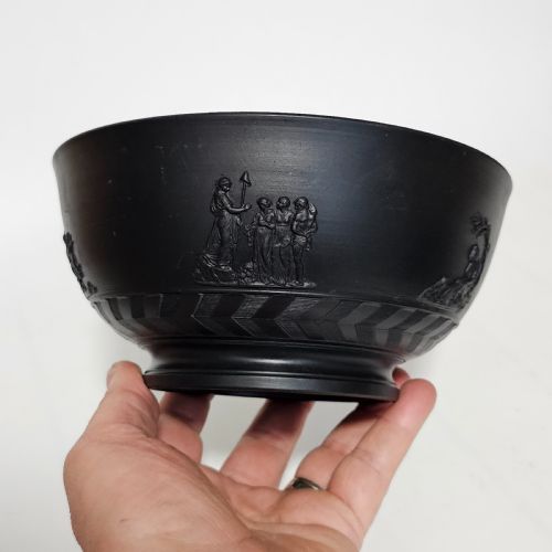 FABULOUS LATE 18THCEARLY 19THC BLACK BASALT LARGE BOWL - ADDITIONAL PHOTO 2