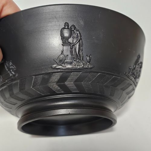 FABULOUS LATE 18THCEARLY 19THC BLACK BASALT LARGE BOWL - ADDITIONAL PHOTO 12