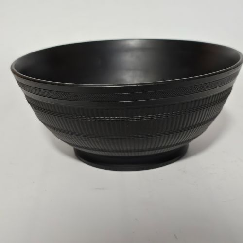 ENGINE TURNED 18THCENTURYEARLY 19THCENTURY BLACK BASALT LARGE BOWL - ADDITIONAL PHOTO 1