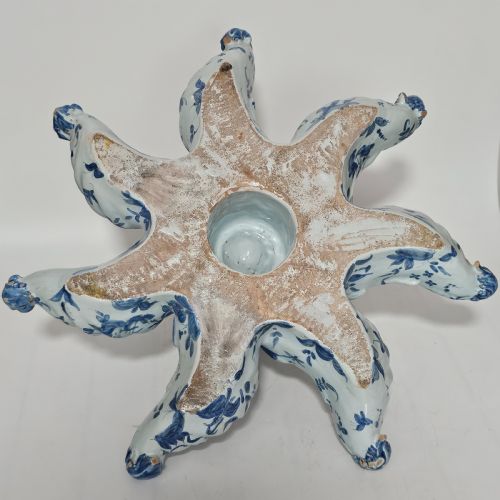 INCREDIBLE LATE 19THEARLY 20THC 43CM CANTAGALLI BLUE AND WHITE MAIOLICA STARFISH - ADDITIONAL PHOTO 5