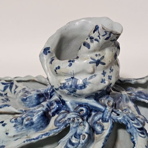 INCREDIBLE LATE 19THEARLY 20THC 43CM CANTAGALLI BLUE AND WHITE MAIOLICA STARFISH - ADDITIONAL PHOTO 10