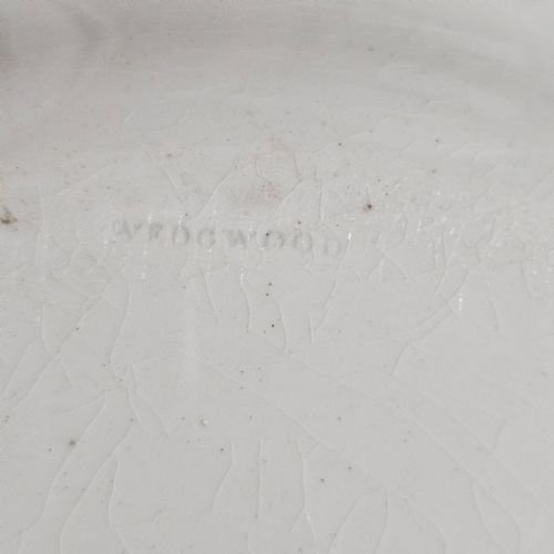 RARE WEDGWOOD 'WATER LILY DARWIN PATTERN PEARLWARE PLATE WITH RED ONGLAZE PRINT C 1820 - ADDITIONAL PHOTO 5