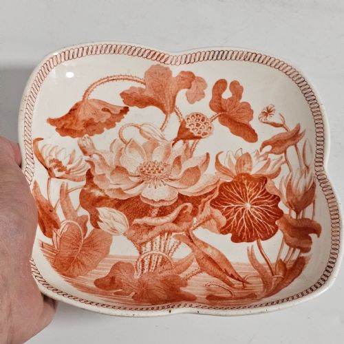RARE WEDGWOOD WATER LILY QUATREFOIL PEARLWARE PLATE - ADDITIONAL PHOTO 3