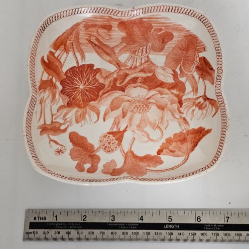 RARE WEDGWOOD WATER LILY QUATREFOIL PEARLWARE PLATE - ADDITIONAL PHOTO 6