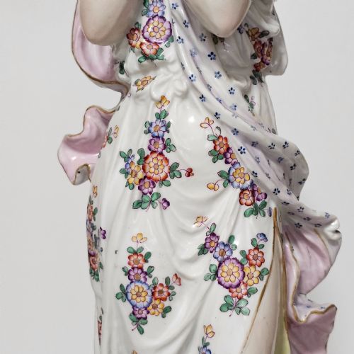 STUNNING LARGE 19THC PORCELAIN FIGURE BLUE CROSSED SWORDS MARK 47CM IN HEIGHT - ADDITIONAL PHOTO 12
