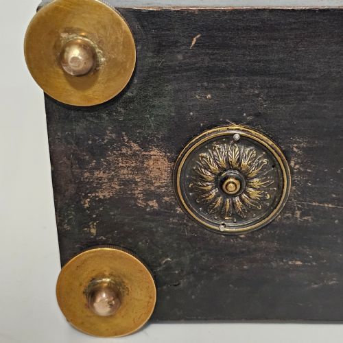 ERHARD SOHNE ART NOUVEAU SECESSIONIST BRASS AND ROSEWOOD INTARSIA CLOCK FRAME - ADDITIONAL PHOTO 7