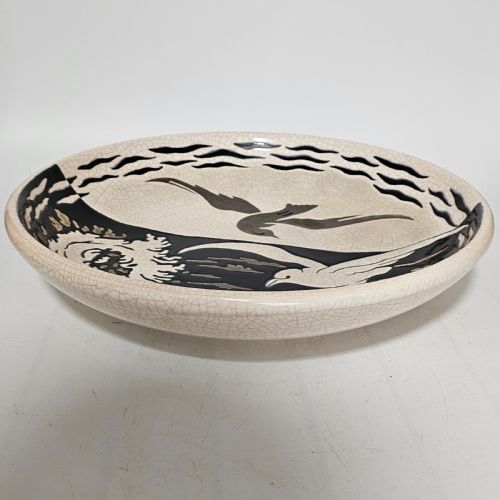 A LARGE LONGWY PRIMAVERA ART DECO CHARGER DECORATED WITH SEAGULLS - ADDITIONAL PHOTO 9