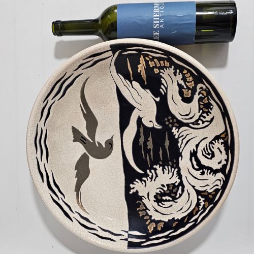A LARGE LONGWY PRIMAVERA ART DECO CHARGER DECORATED WITH SEAGULLS - ADDITIONAL PHOTO 14