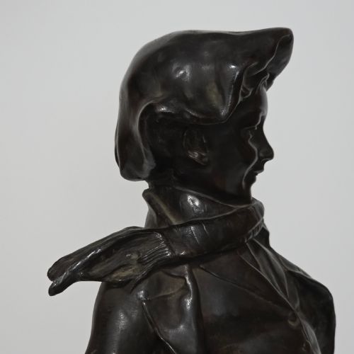 ANTOINE BOFILL SPANISH 18751939 'LA GLISSADE' 37CM BRONZE FIGURE OF A BOY SLIDING ON ICE - ADDITIONAL PHOTO 16