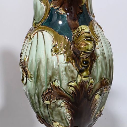 A HIGHLY DECORATIVE LARGE AUSTRIAN PAIR OF ANTIQUE EWERS C1880 - ADDITIONAL PHOTO 10