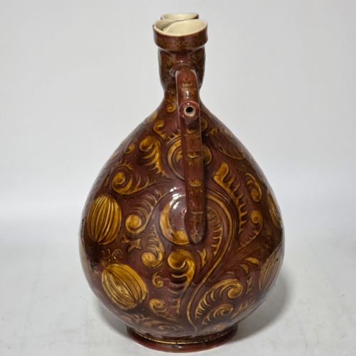 A RARE LARGE 34CM VILMOS ZSOLNAY PECS 962 188285 HUNGARIAN POTTERY JUG PITCHER - ADDITIONAL PHOTO 11