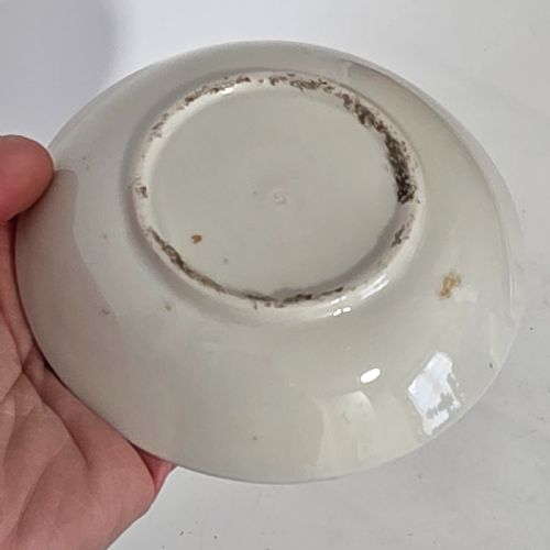 ANTIQUE 18TH CENTURY DOCCIA PORCELAIN SAUCER DISH FIGURES FLOWERS SCARCE - ADDITIONAL PHOTO 5