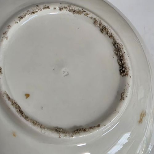 ANTIQUE 18TH CENTURY DOCCIA PORCELAIN SAUCER DISH FIGURES FLOWERS SCARCE - ADDITIONAL PHOTO 6