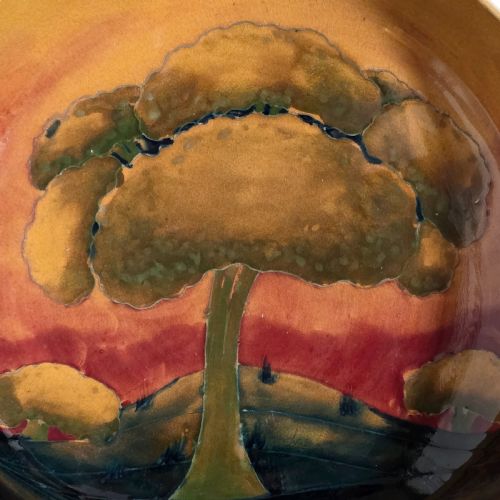 WILLIAM MOORCROFT LARGE EVENTIDE DISPLAY BOWL C1925 25CM - ADDITIONAL PHOTO 2