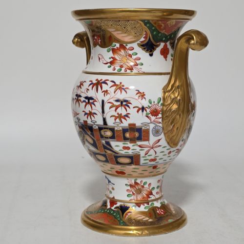 STUNNING 19THC LARGE SPODE 967 PATTERN AMPHORA VASE - ADDITIONAL PHOTO 2