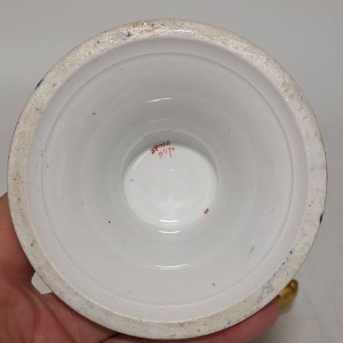 STUNNING 19THC LARGE SPODE 967 PATTERN AMPHORA VASE - ADDITIONAL PHOTO 4