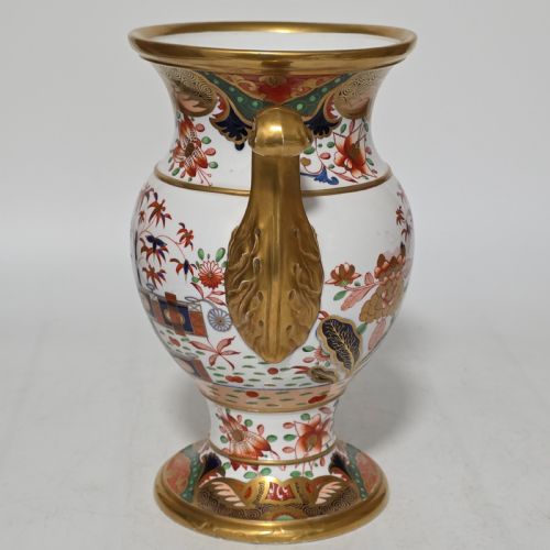 STUNNING 19THC LARGE SPODE 967 PATTERN AMPHORA VASE - ADDITIONAL PHOTO 8