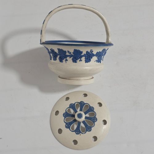 BEAUTIFUL RARE SPODE SPRIG WARE STONEWARE POT POURRI BASKET C1790 - ADDITIONAL PHOTO 2