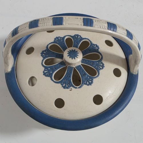 BEAUTIFUL RARE SPODE SPRIG WARE STONEWARE POT POURRI BASKET C1790 - ADDITIONAL PHOTO 3