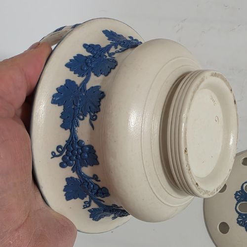 BEAUTIFUL RARE SPODE SPRIG WARE STONEWARE POT POURRI BASKET C1790 - ADDITIONAL PHOTO 6