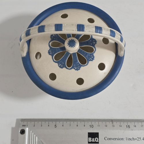 BEAUTIFUL RARE SPODE SPRIG WARE STONEWARE POT POURRI BASKET C1790 - ADDITIONAL PHOTO 8