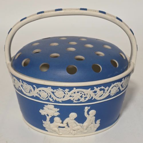 VERY RARE PAIR EARLY SPODE SPRIG WARE POT POURRI BASKETS C1790 - ADDITIONAL PHOTO 10