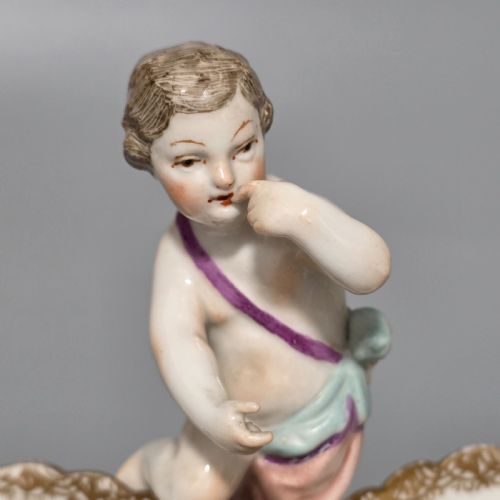 FINE PAIR OF 19TH CENTURY GERMAN PORCELAIN KPM BERLIN HAND PAINTED DOUBLE SALTS - ADDITIONAL PHOTO 6