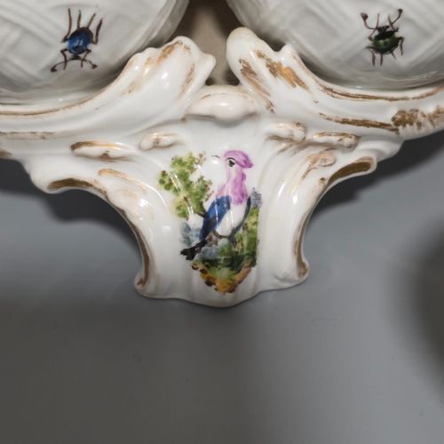 FINE PAIR OF 19TH CENTURY GERMAN PORCELAIN KPM BERLIN HAND PAINTED DOUBLE SALTS - ADDITIONAL PHOTO 23