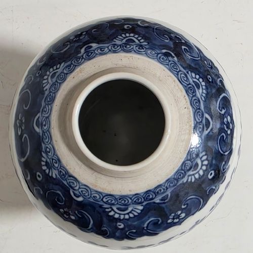 FINE 18THC19THC CHINESE GINGER JAR WITH CARVED WOODEN LID BASE - ADDITIONAL PHOTO 4