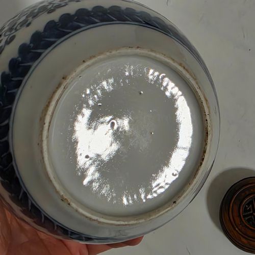 FINE 18THC19THC CHINESE GINGER JAR WITH CARVED WOODEN LID BASE - ADDITIONAL PHOTO 13