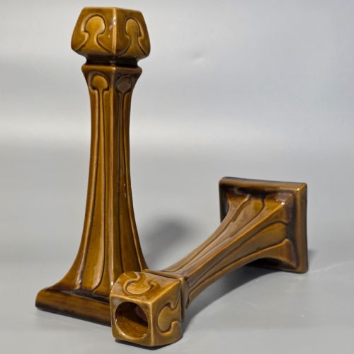 ART NOUVEAU BURMANTOFTS CANDLESTICKS - ADDITIONAL PHOTO 1