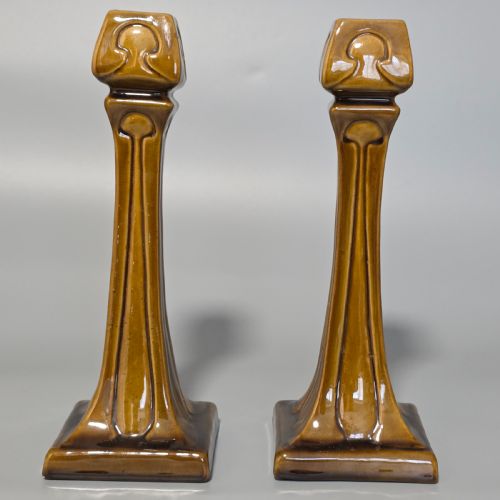 ART NOUVEAU BURMANTOFTS CANDLESTICKS - ADDITIONAL PHOTO 2