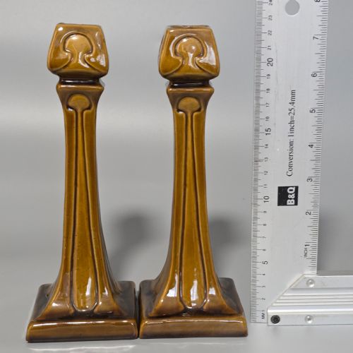 ART NOUVEAU BURMANTOFTS CANDLESTICKS - ADDITIONAL PHOTO 5