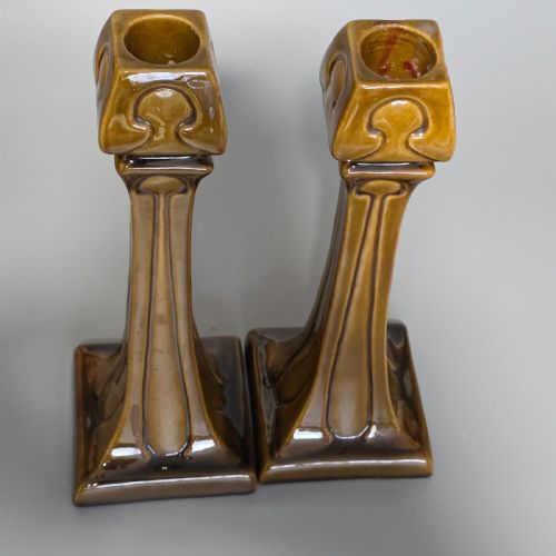 ART NOUVEAU BURMANTOFTS CANDLESTICKS - ADDITIONAL PHOTO 8