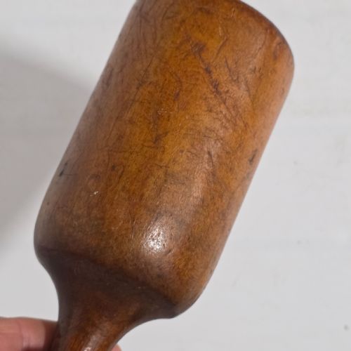 ANTIQUE TREEN 19TH CENTURY SYCAMORE POTATO MASHER - ADDITIONAL PHOTO 4