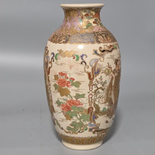 FINE QUALITY LARGE SATSUMA VASE C1900 - ADDITIONAL PHOTO 3