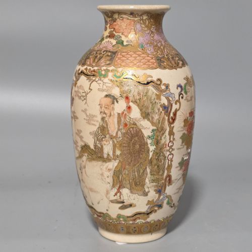 FINE QUALITY LARGE SATSUMA VASE C1900 - ADDITIONAL PHOTO 5